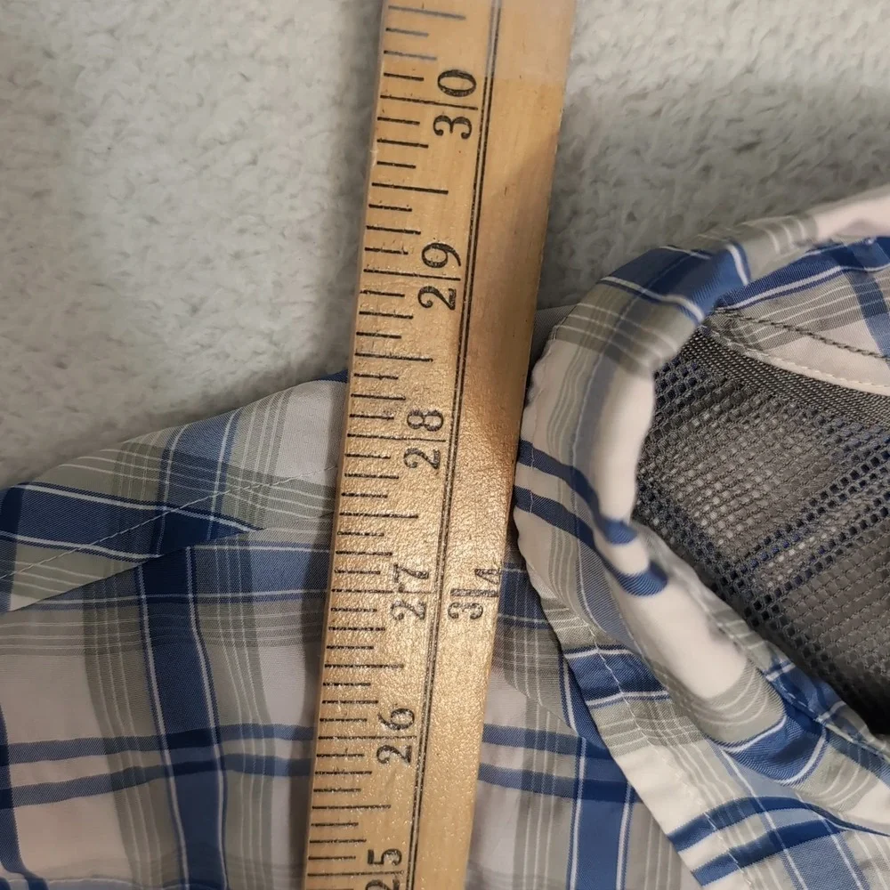 LL Bean Cool Weave Shirt‎ Long Sleeve Mens Blue & White